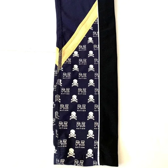 P.E Nation Soulcycle Side To Side Skull Leggings size XS - Picture 7 of 10